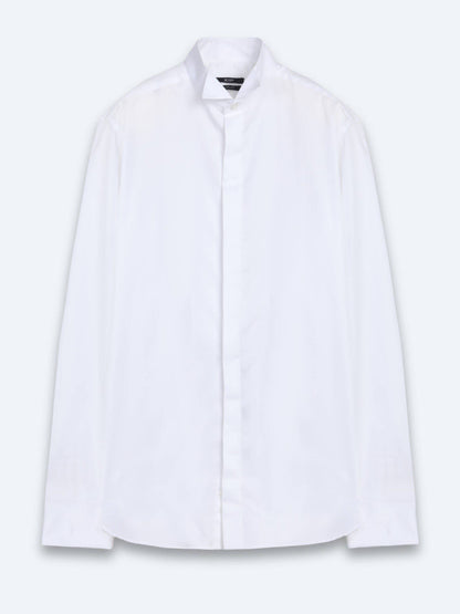 Weiße schlichte Slim Fit Smokinghemden