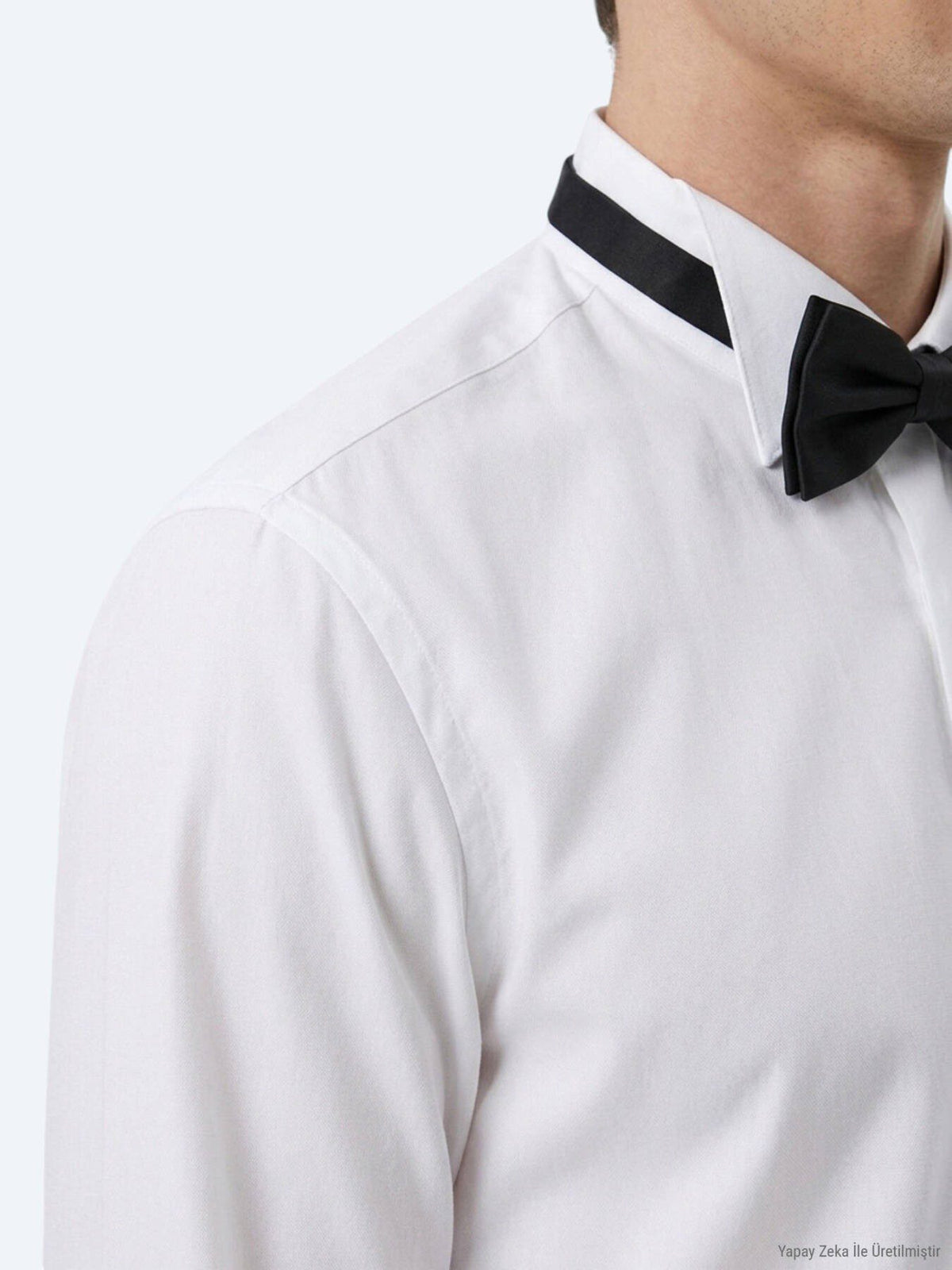 Weiße schlichte Slim Fit Smokinghemden