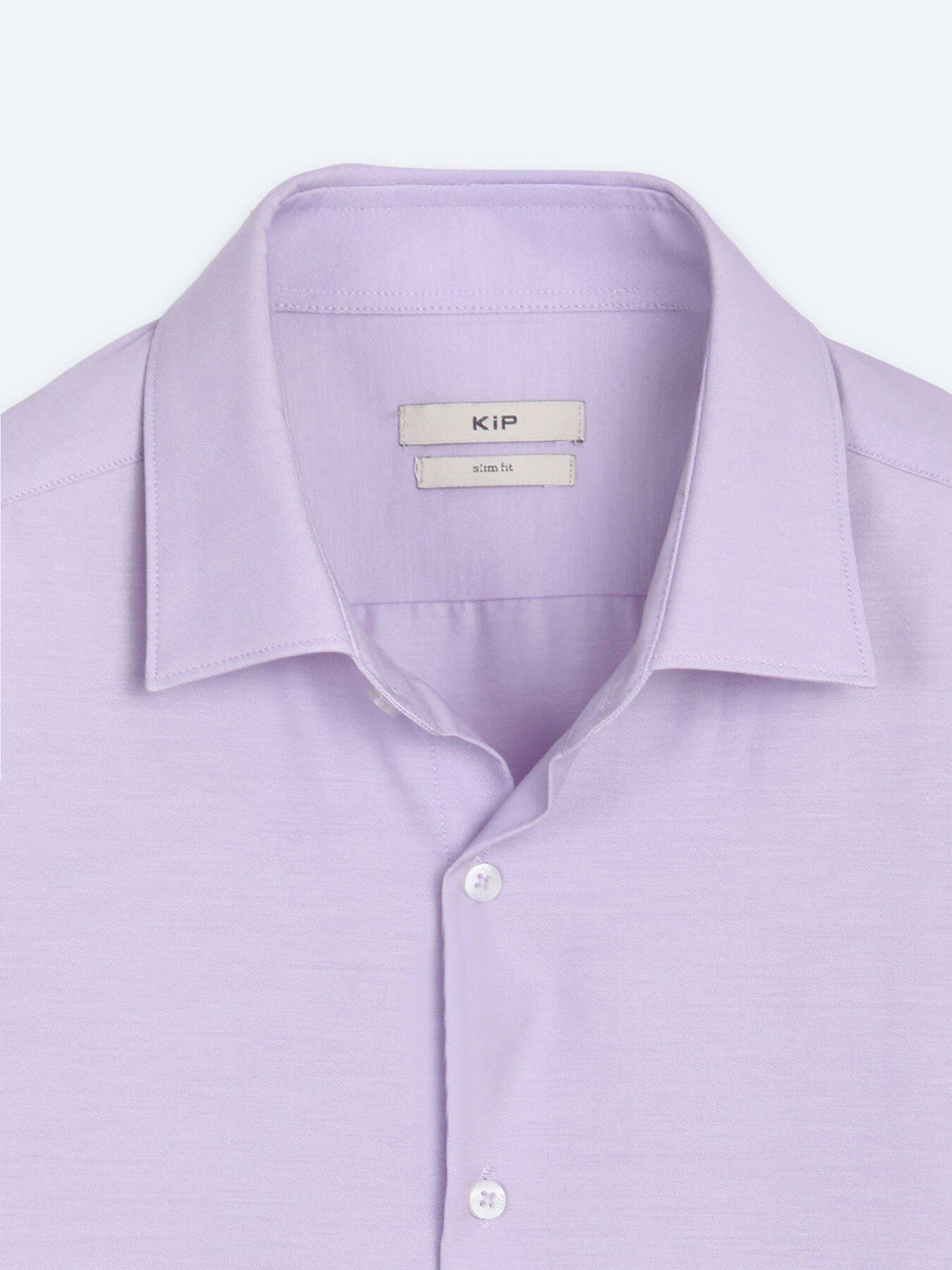 Lila Schlichtes Slim Fit Baumwollhemd