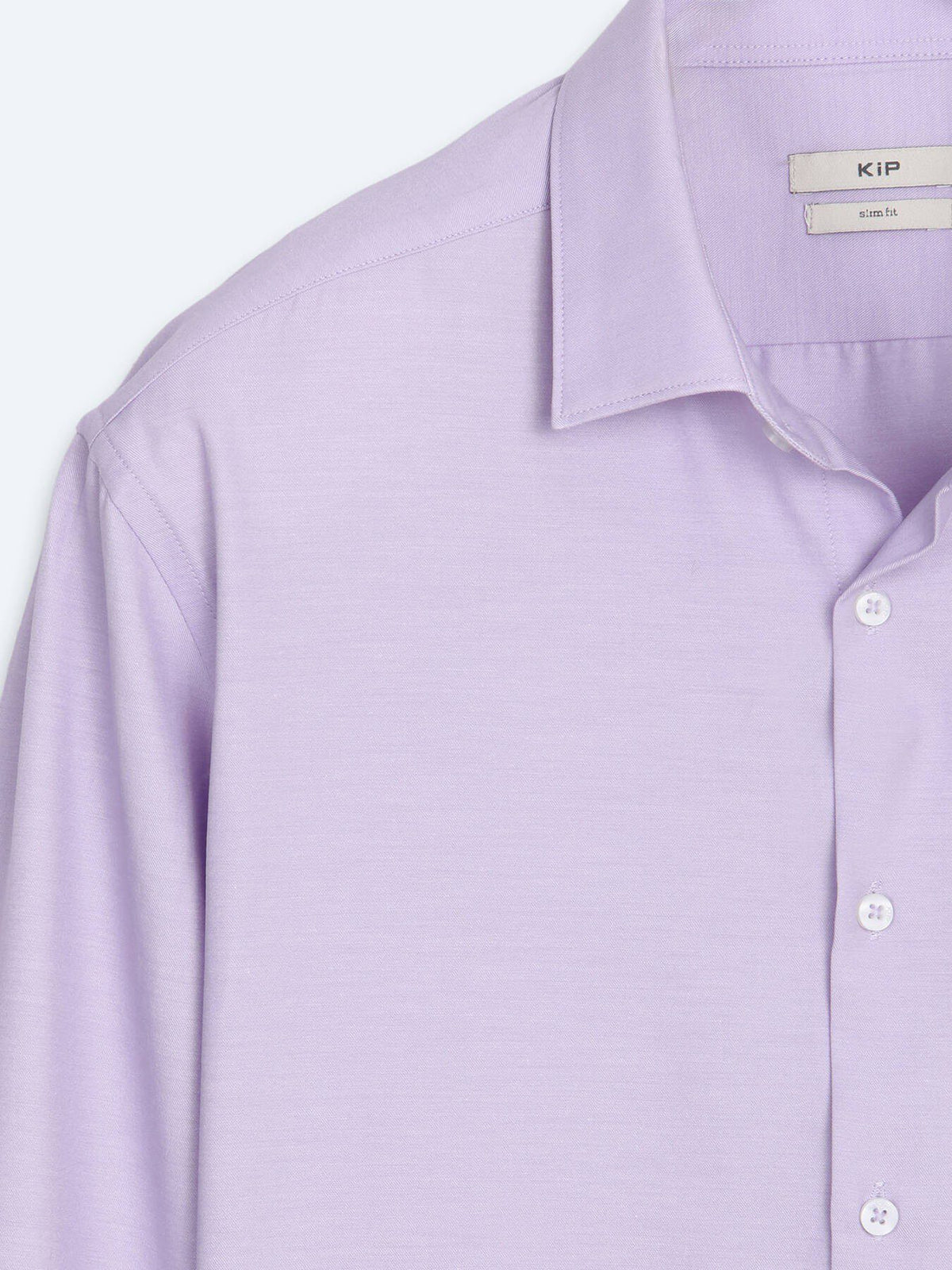 Lila Schlichtes Slim Fit Baumwollhemd