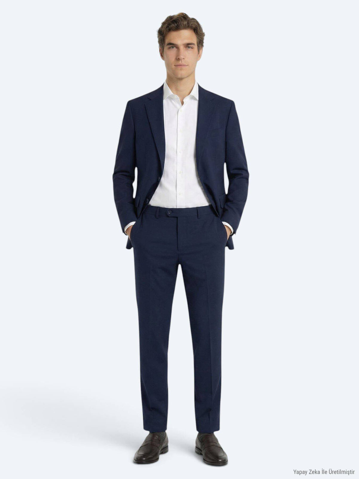 Saks Schlicht Moderner Wollanzug