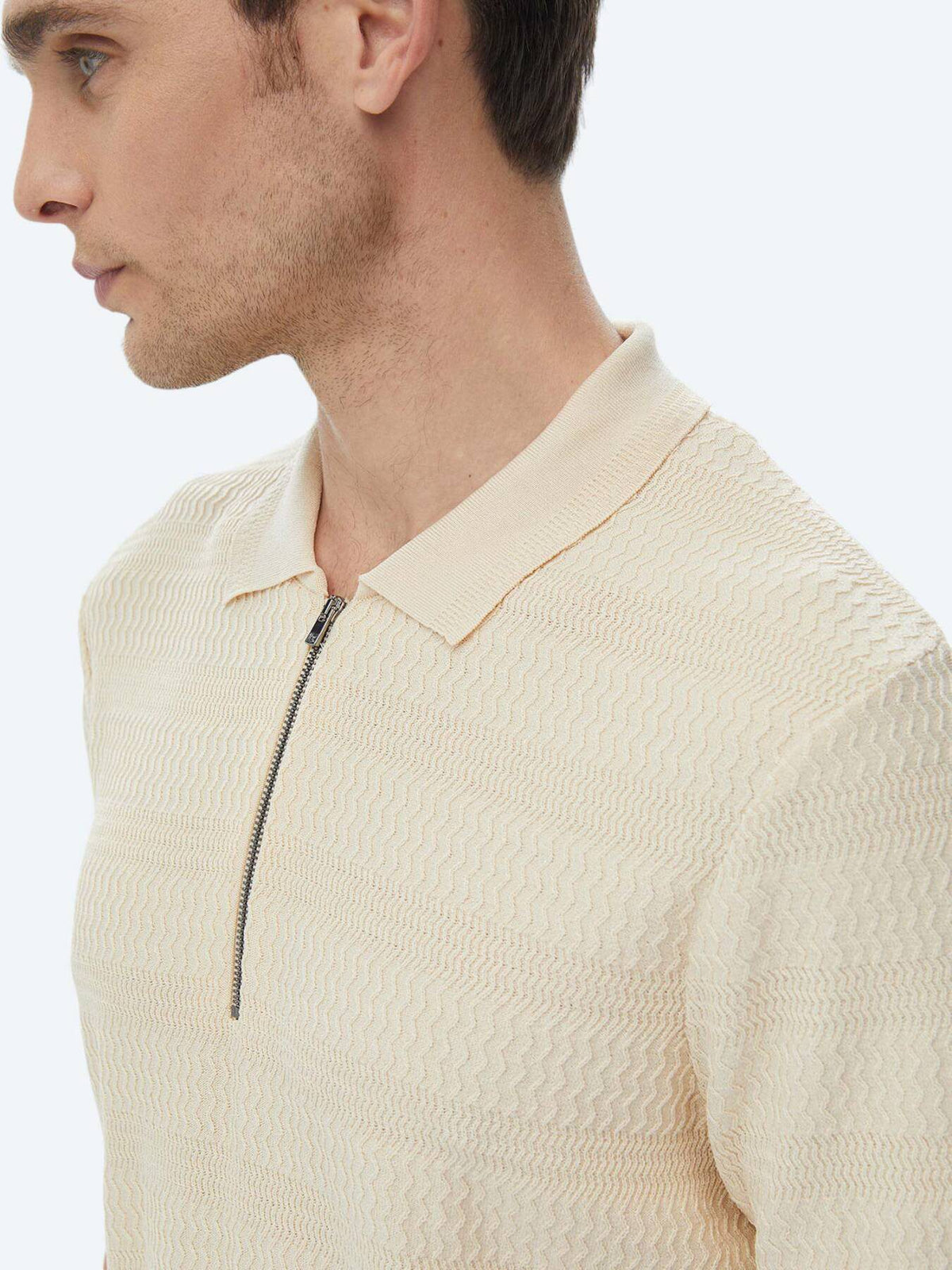 Jacquard-Strickpullover mit Rollkragen