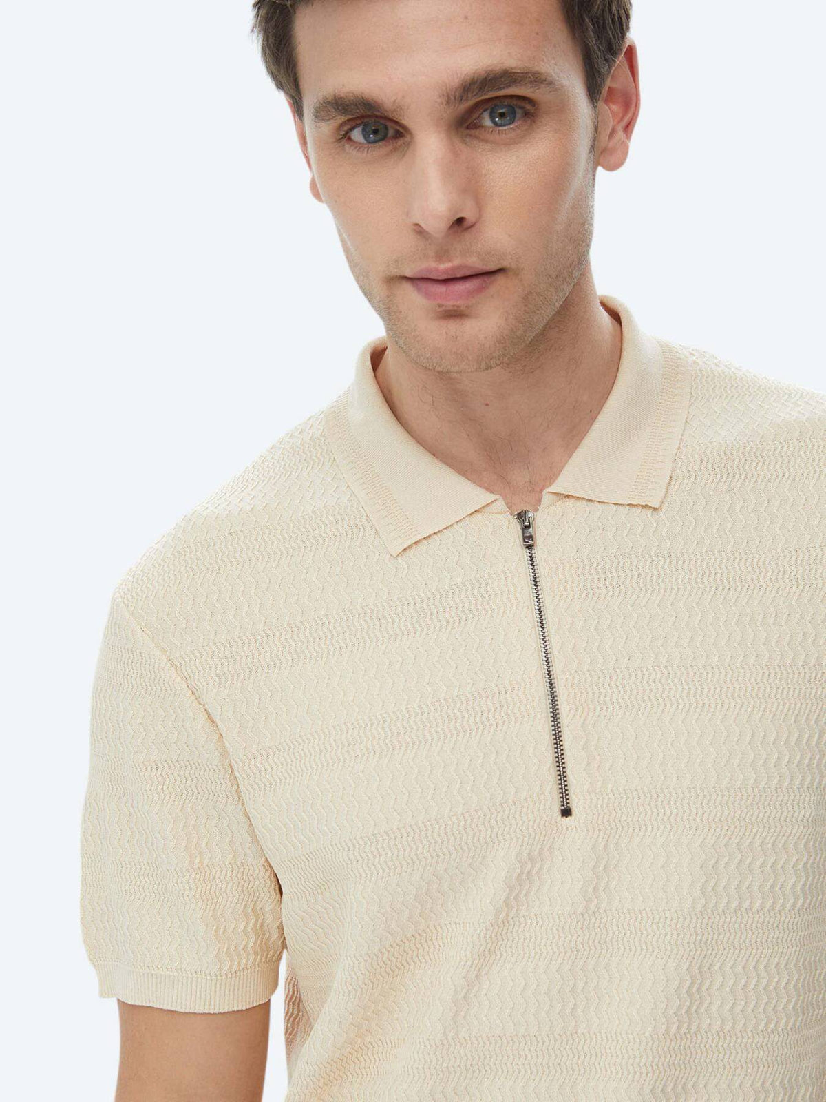 Jacquard-Strickpullover mit Rollkragen