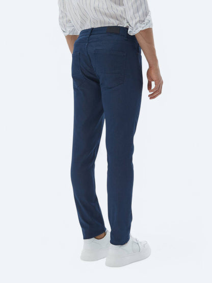 Lässige, gewebte Slim-Fit-Hose aus Baumwollmischung