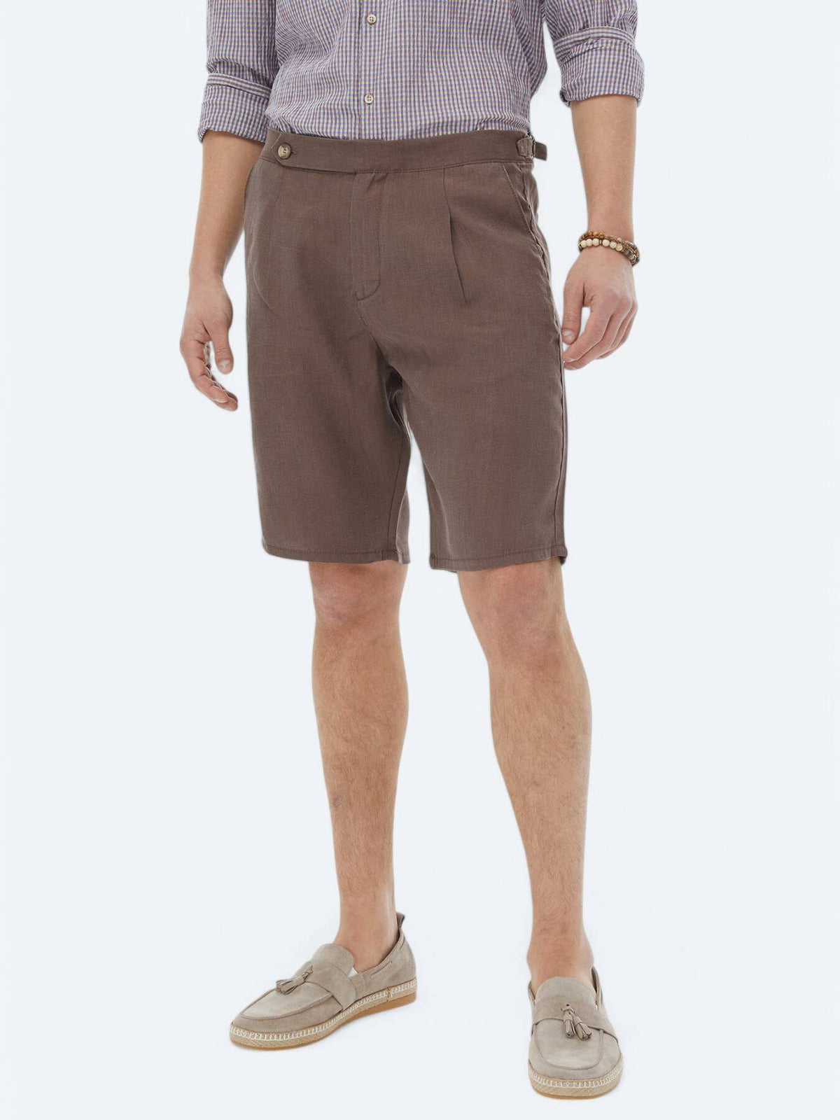 Lässige, gewebte Carrot-Fit-Bermuda