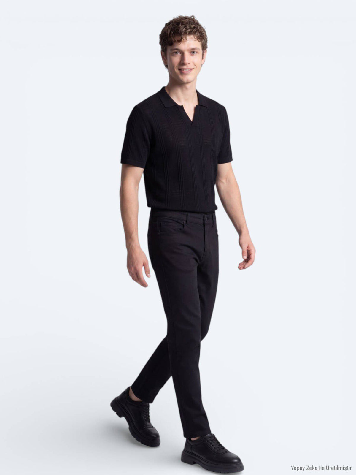 Slim-Fit-Hose aus Denim-Baumwollmischung
