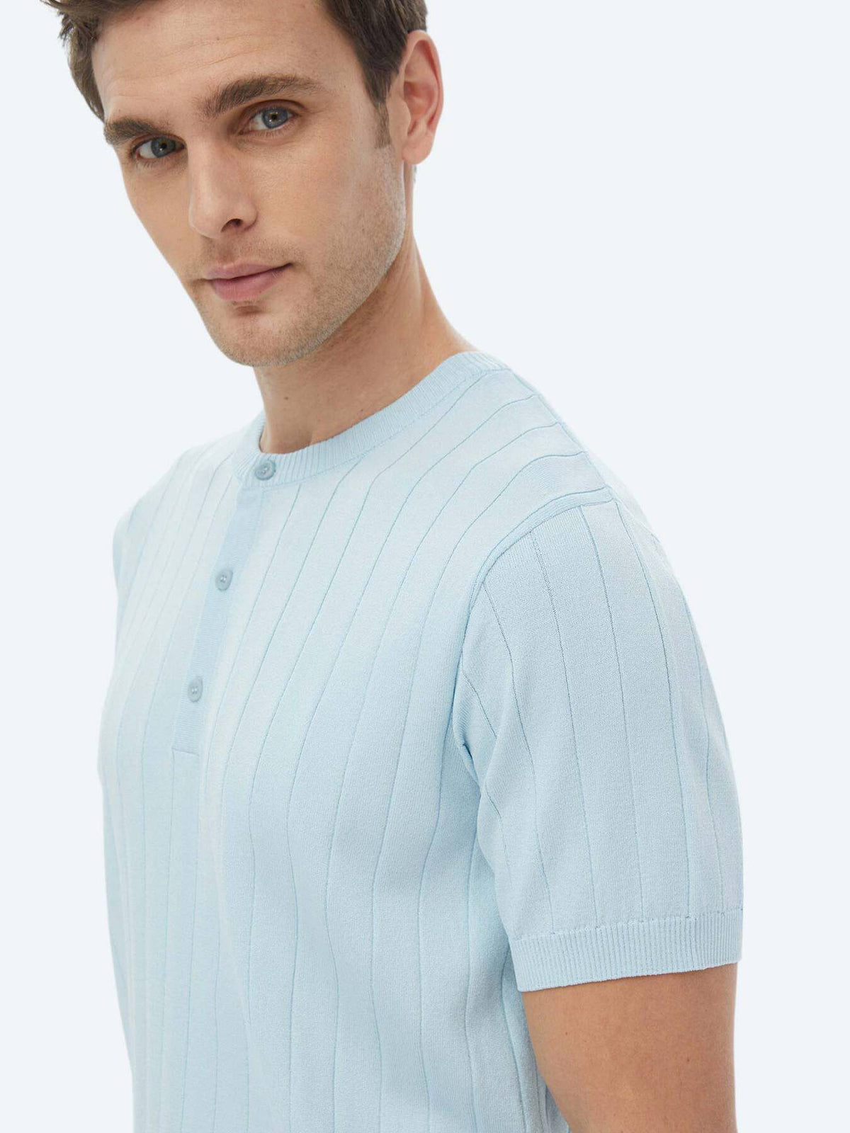 Jacquard-Strickpullover mit Kragen