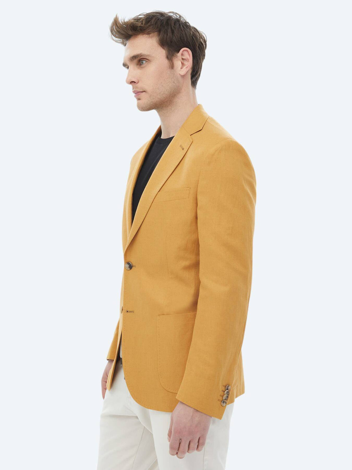 Schlichte Jacke aus Leinenmischung mit moderner Passform
