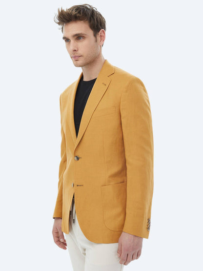 Schlichte Jacke aus Leinenmischung mit moderner Passform