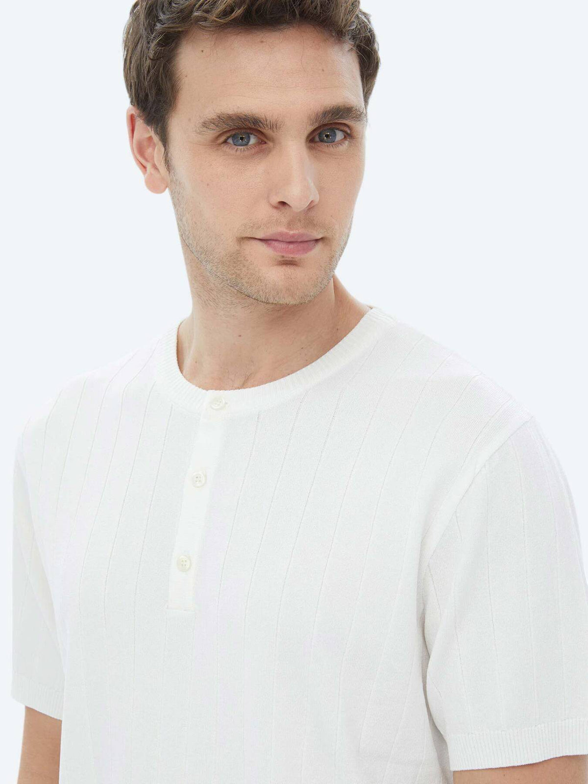 Jacquard-Strickpullover mit Kragen