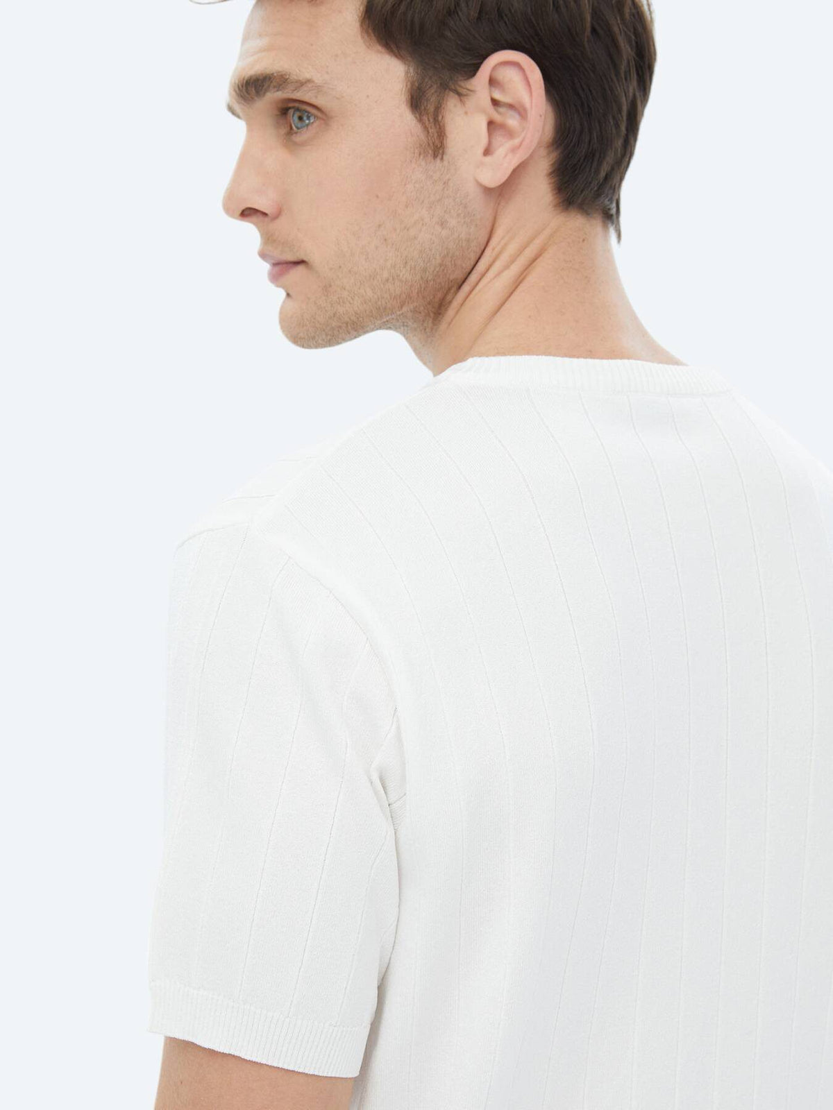Jacquard-Strickpullover mit Kragen