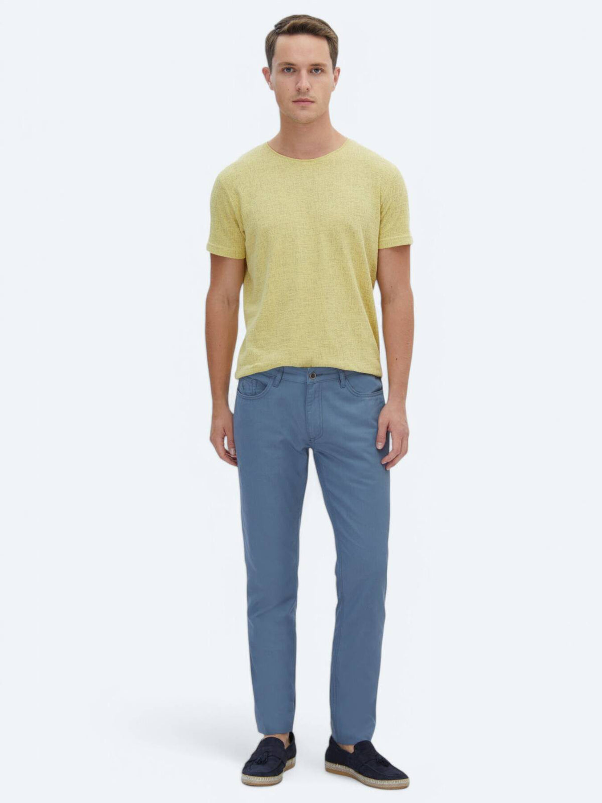 Lässige Slim-Fit-Denim-Hose aus Baumwollmischung