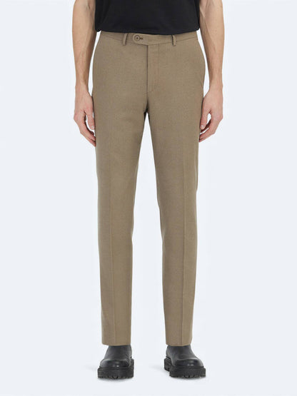 Klassische Hose mit figurbetonter Passform und Leinenbindung