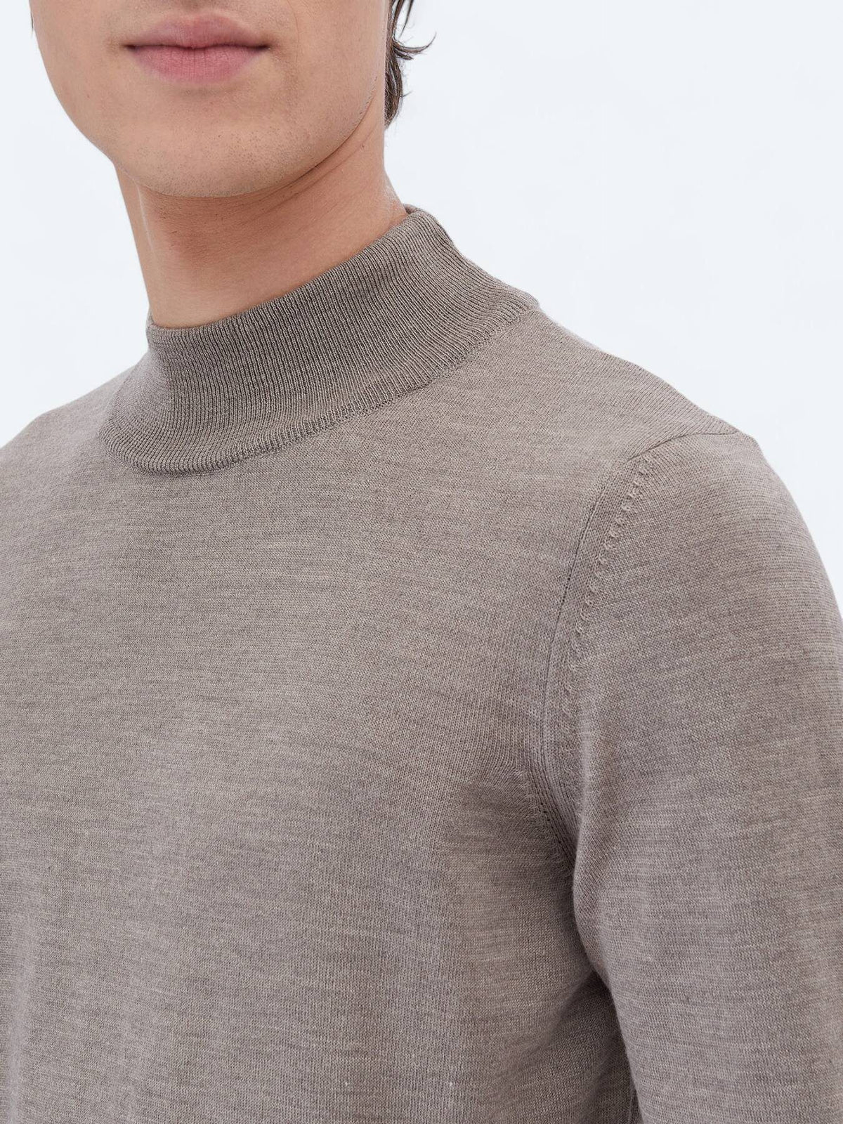 Chunky Strickpullover aus Wollmix