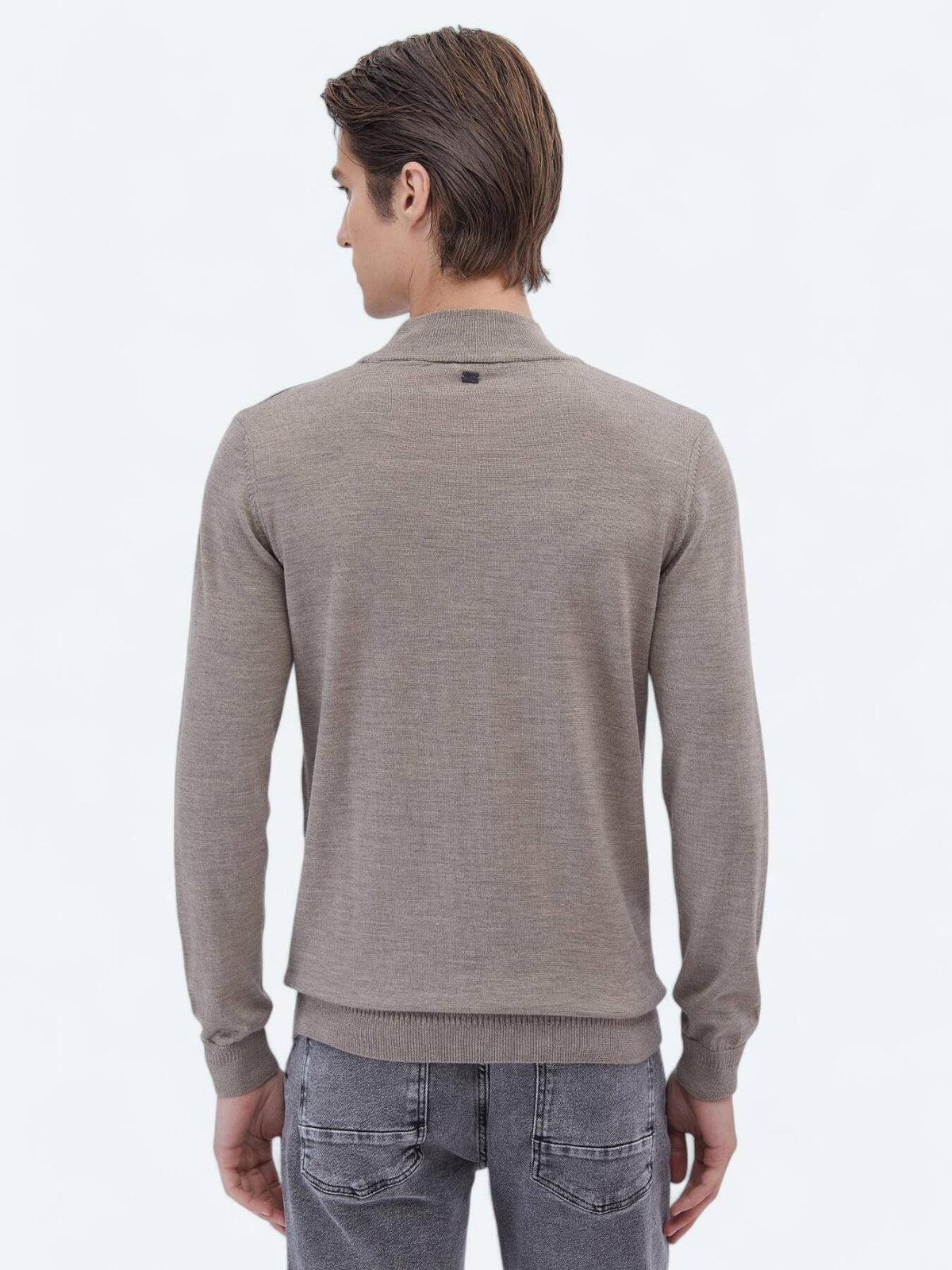 Chunky Strickpullover aus Wollmix