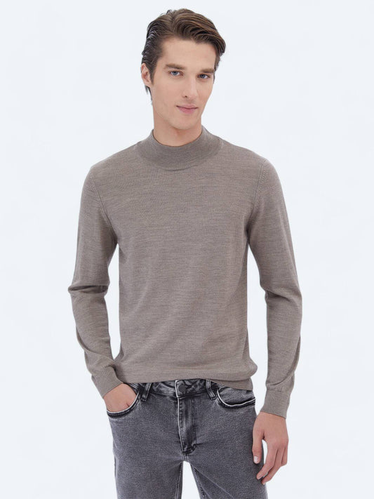 Chunky Strickpullover aus Wollmix