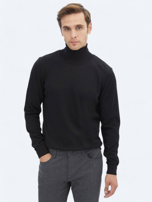 Strickpullover aus schlichter Wollmischung