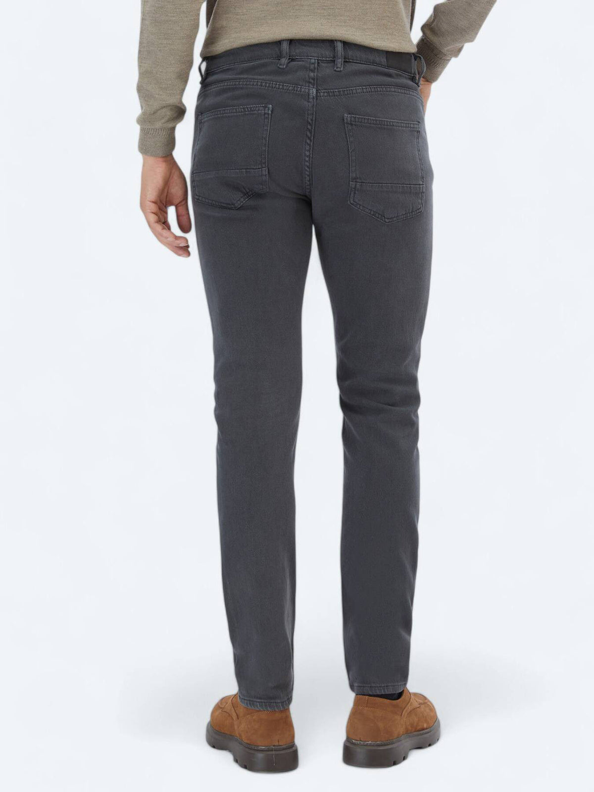 Lässige, gewebte Slim-Fit-Hose aus Baumwollmischung