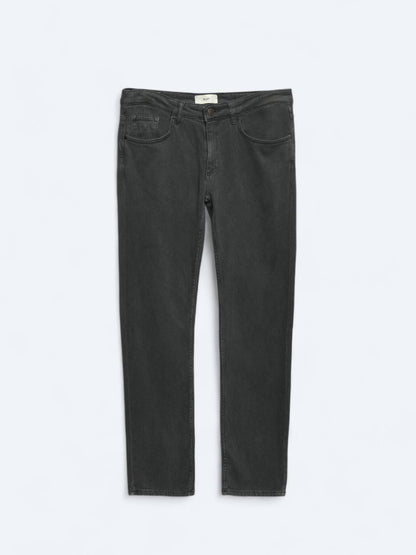 Lässige, gewebte Slim-Fit-Hose aus Baumwollmischung