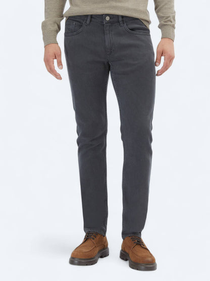 Lässige, gewebte Slim-Fit-Hose aus Baumwollmischung