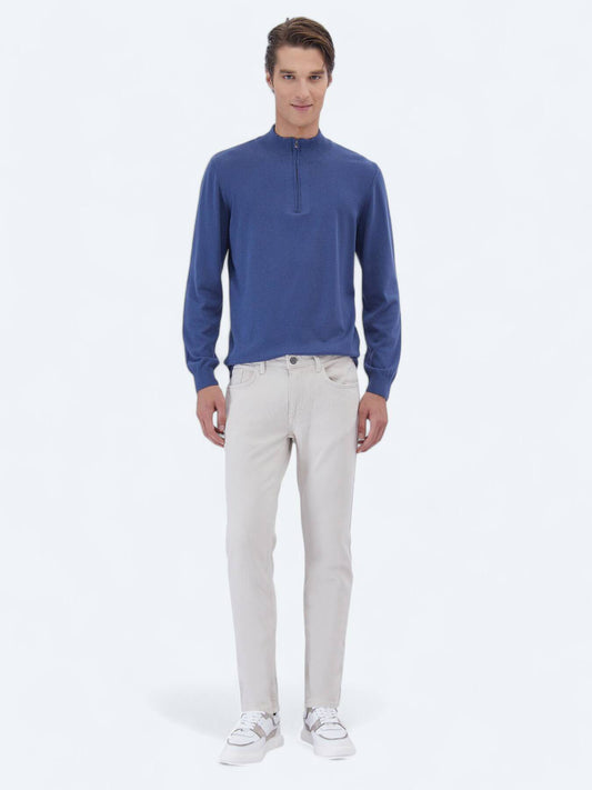 Lässige, gewebte Slim-Fit-Hose aus Baumwollmischung