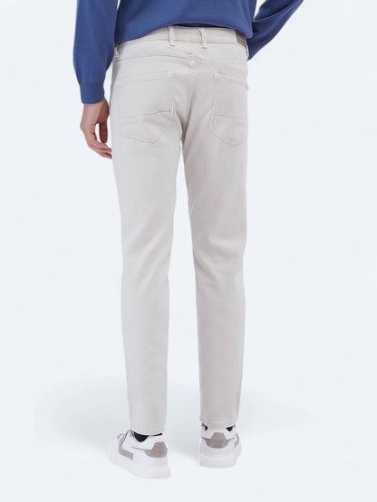 Lässige, gewebte Slim-Fit-Hose aus Baumwollmischung