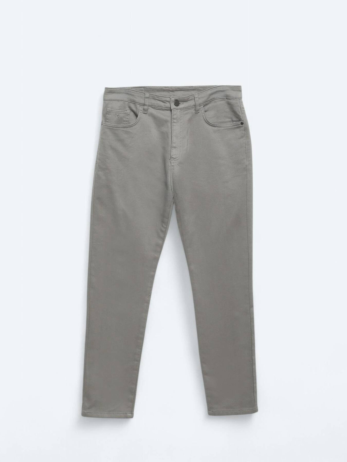 Lässige, gewebte Slim-Fit-Hose aus Baumwollmischung