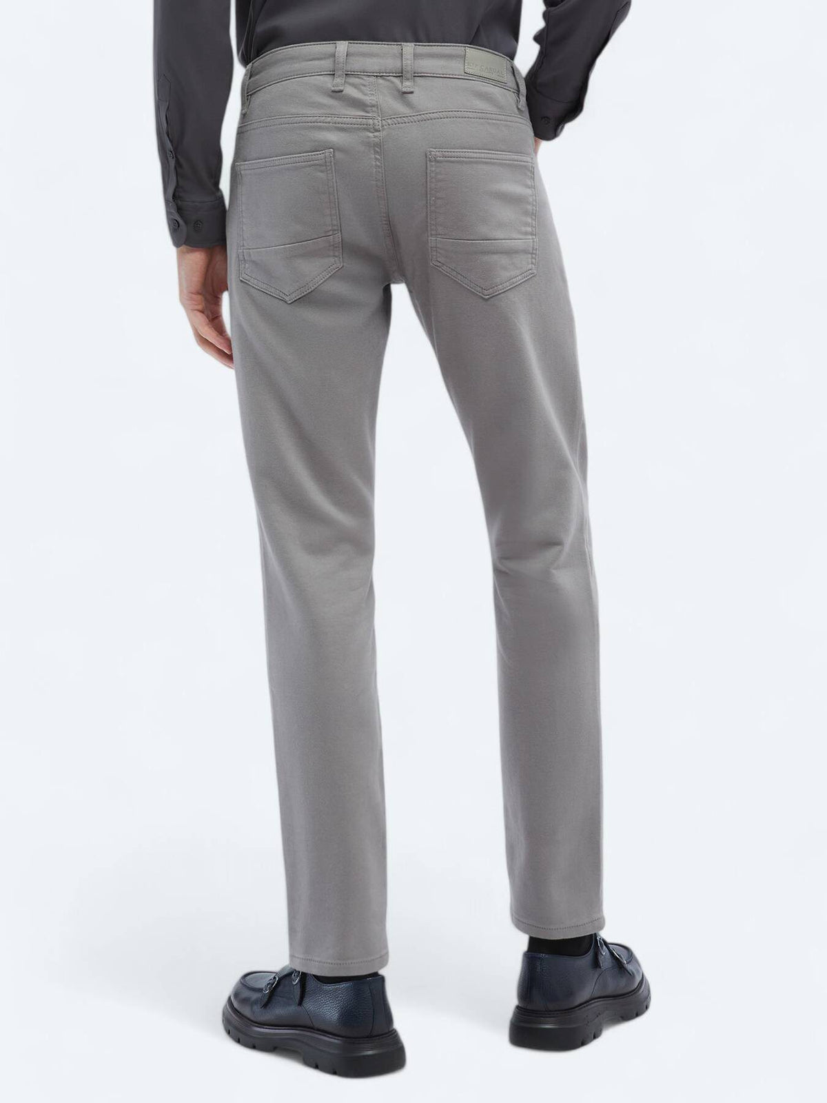 Lässige, gewebte Slim-Fit-Hose aus Baumwollmischung