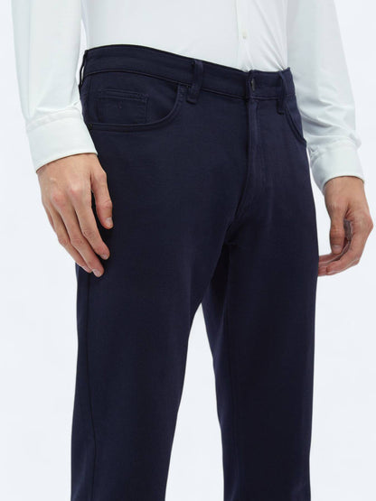 Lässige, gewebte Slim-Fit-Hose aus Baumwollmischung