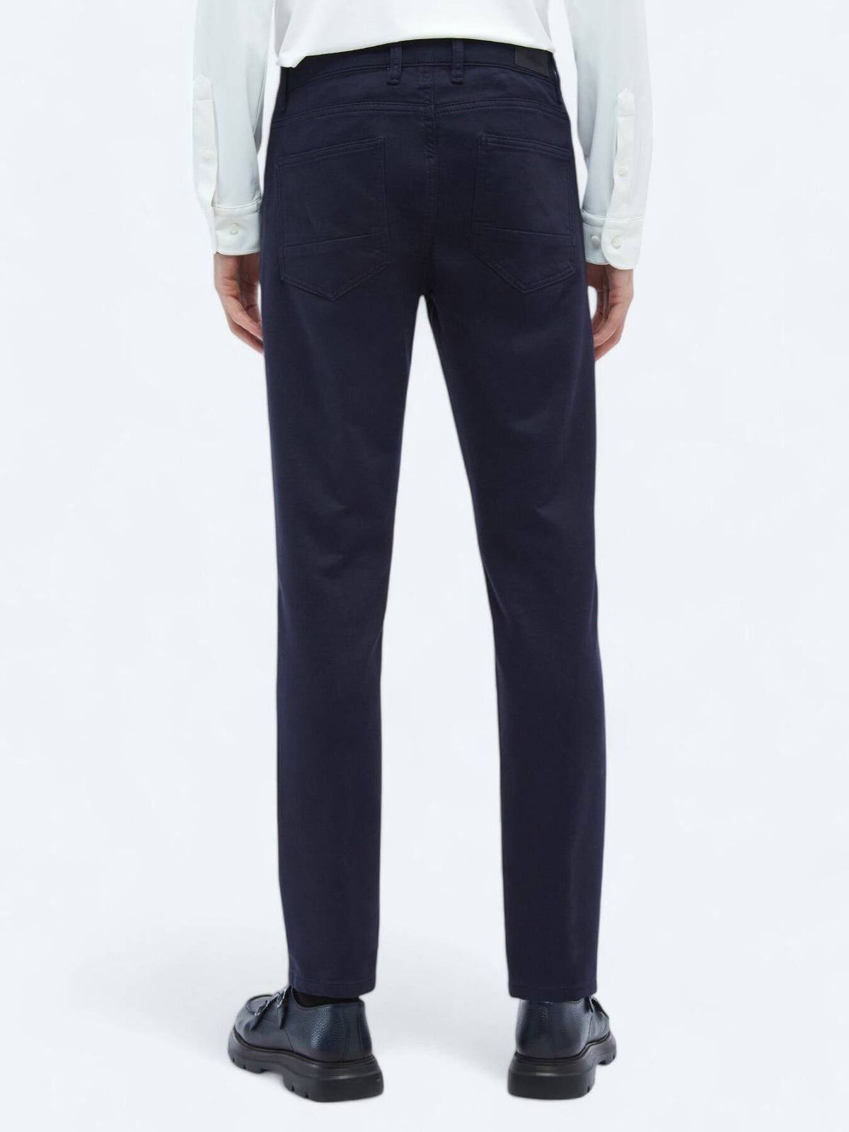 Lässige, gewebte Slim-Fit-Hose aus Baumwollmischung