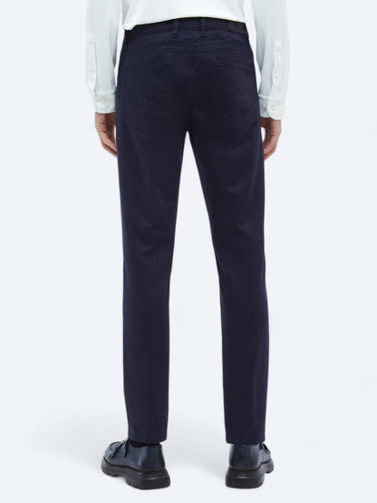 Lässige, gewebte Slim-Fit-Hose aus Baumwollmischung
