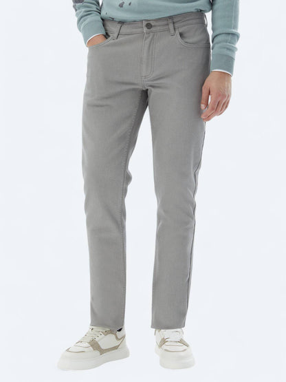 Slim-Fit-Hose aus Denim-Baumwollmischung