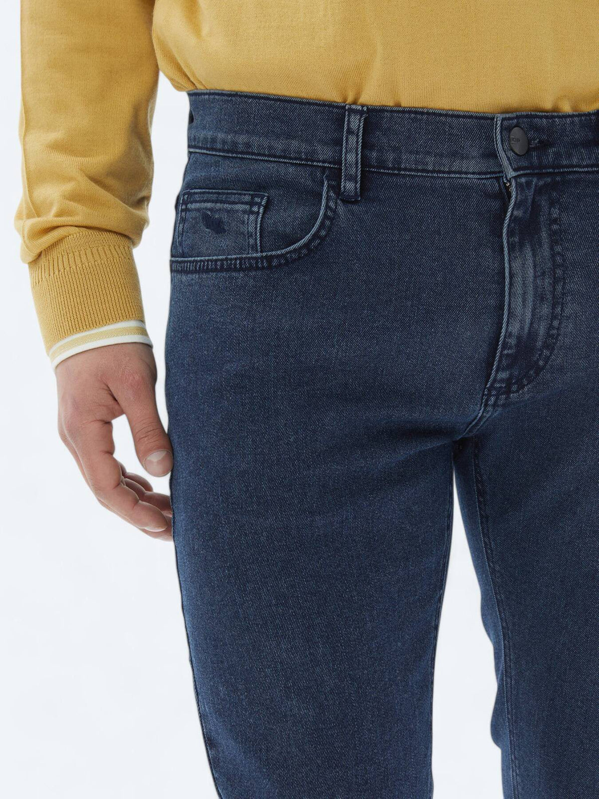 Slim-Fit-Hose aus Denim-Baumwollmischung
