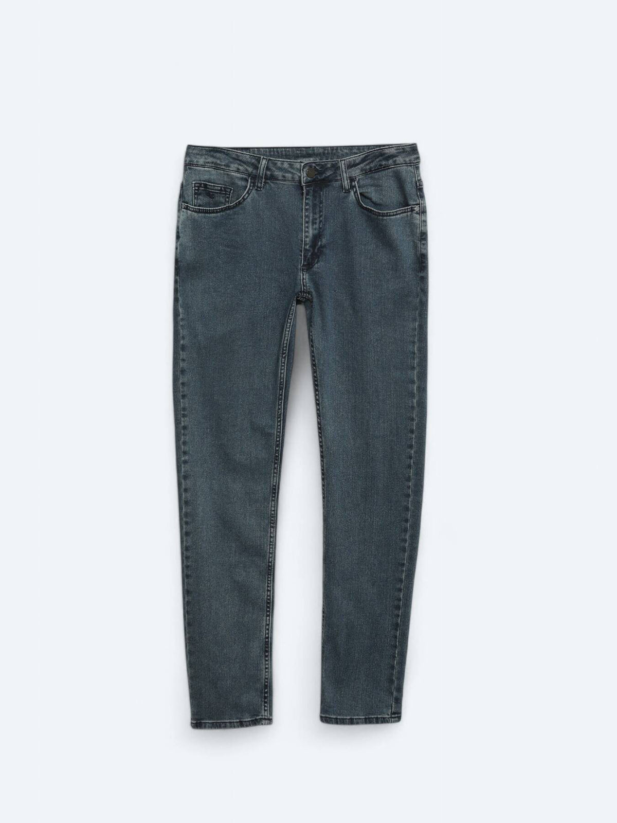 Slim-Fit-Hose aus Denim-Baumwollmischung