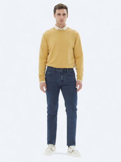Slim-Fit-Hose aus Denim-Baumwollmischung