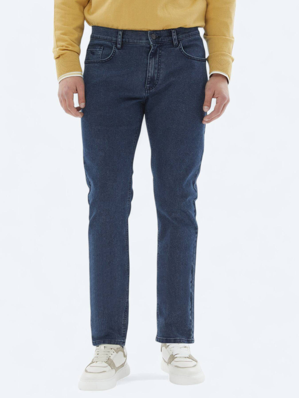 Slim-Fit-Hose aus Denim-Baumwollmischung