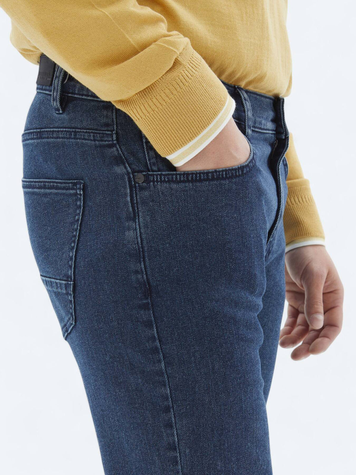 Slim-Fit-Hose aus Denim-Baumwollmischung