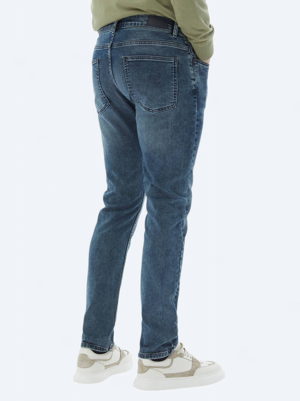 Slim-Fit-Hose aus Denim-Baumwollmischung