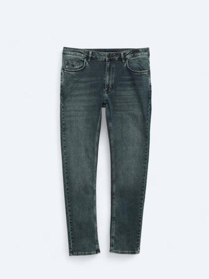 Slim-Fit-Hose aus Denim-Baumwollmischung