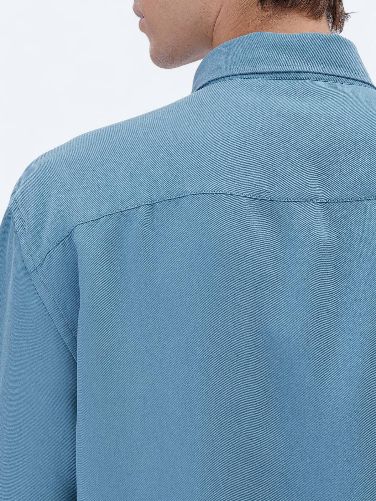 Geripptes, gewebtes Freizeithemd mit Oversize-Passform
