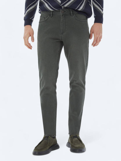 Slim-Fit-Hose aus Denim-Baumwollmischung