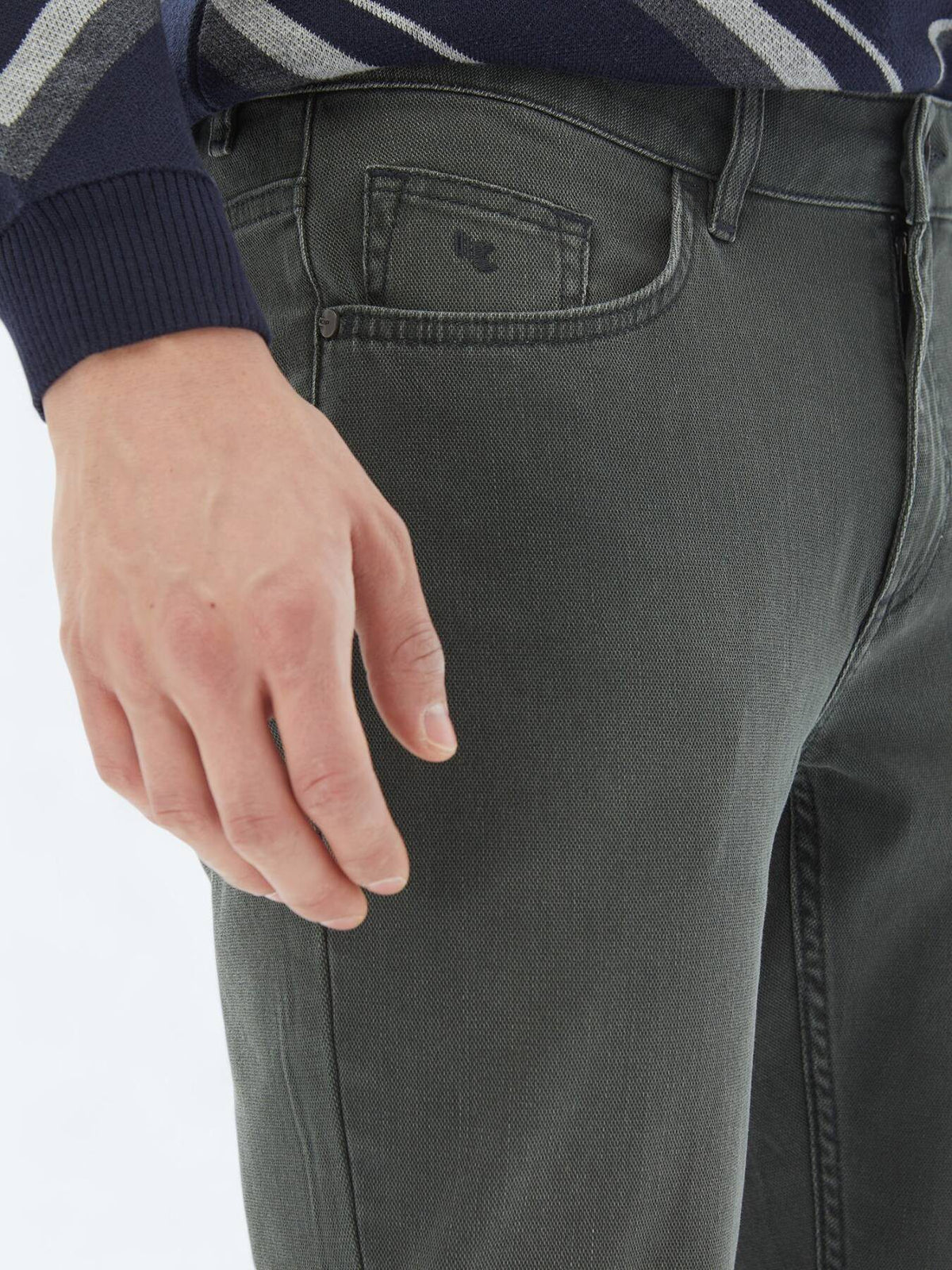 Slim-Fit-Hose aus Denim-Baumwollmischung