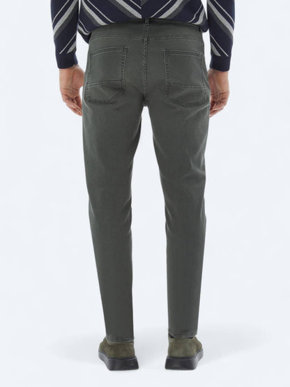 Slim-Fit-Hose aus Denim-Baumwollmischung