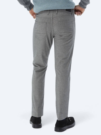 Lässige, gewebte Slim-Fit-Hose aus Baumwollmischung