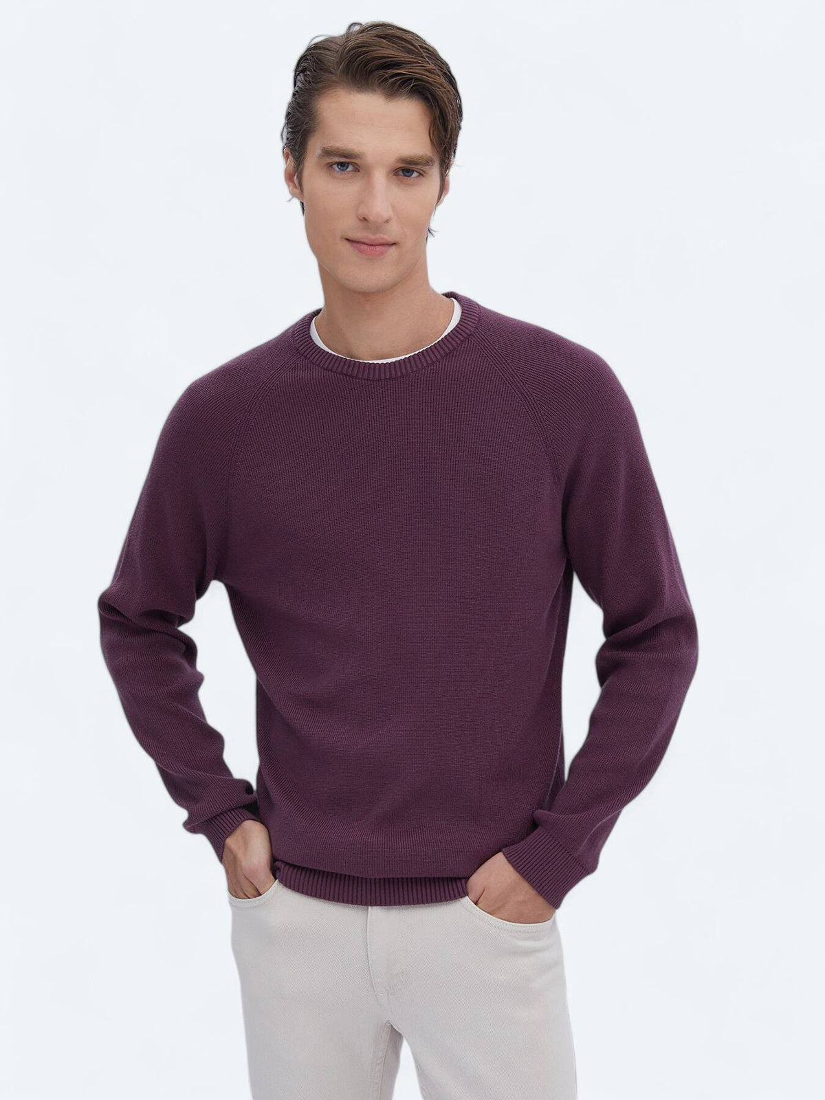 Fahrrad Halsmuster Strickpullover
