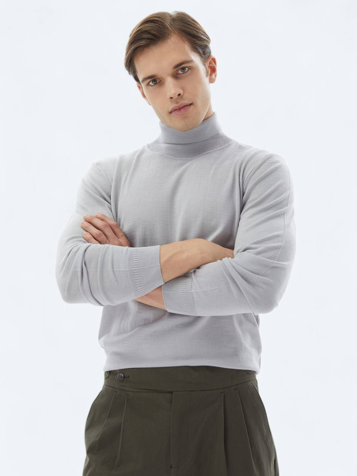 Strickpullover aus schlichter Wollmischung