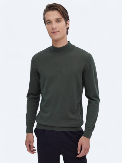 Strickpullover aus schlichter Wollmischung