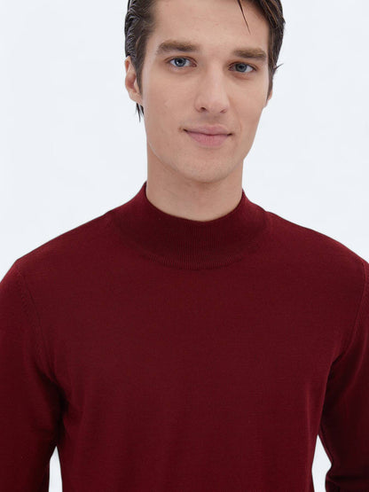 Strickpullover aus schlichter Wollmischung
