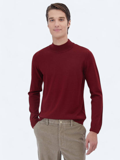 Strickpullover aus schlichter Wollmischung