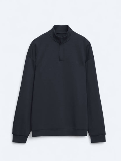 Marineblaues Rollkragen Sweatshirt